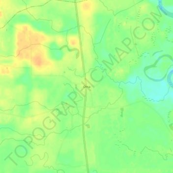 Oma topographic map, elevation, terrain