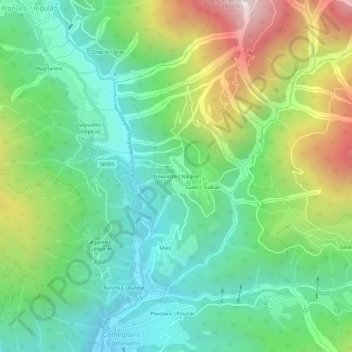 Noiaretto topographic map, elevation, terrain
