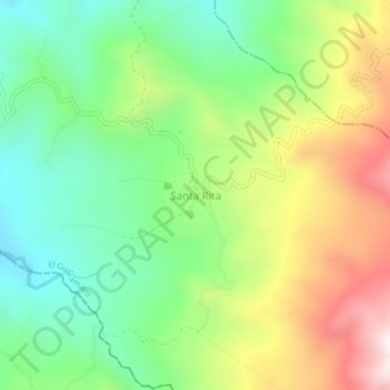Santa Rita topographic map, elevation, terrain