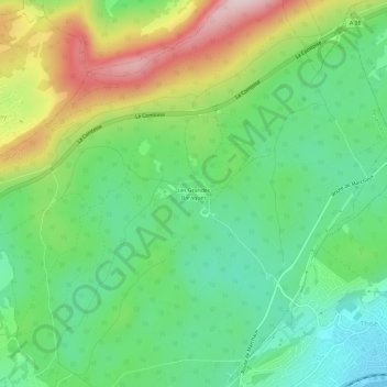 Les Grandes Baraques topographic map, elevation, terrain