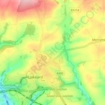Trembraze topographic map, elevation, terrain