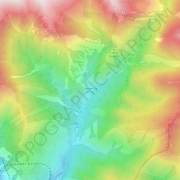 Granges de la Pia topographic map, elevation, terrain