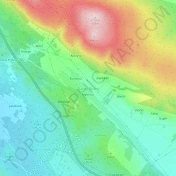 Danilo Biranj topographic map, elevation, terrain