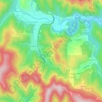 La Besc topographic map, elevation, terrain