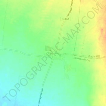 Chiquitoy topographic map, elevation, terrain