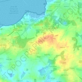 Bois d'Anic topographic map, elevation, terrain