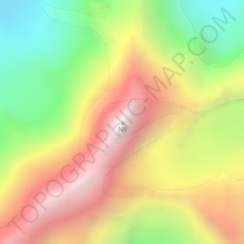 N8 topographic map, elevation, terrain