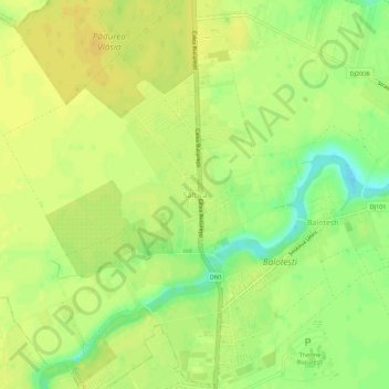 Săftica topographic map, elevation, terrain