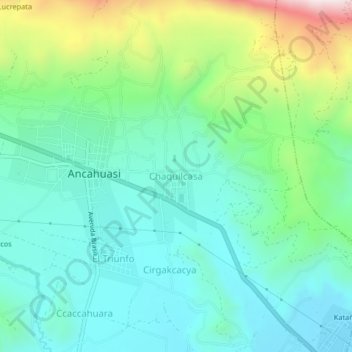 Chaquilcasa topographic map, elevation, terrain