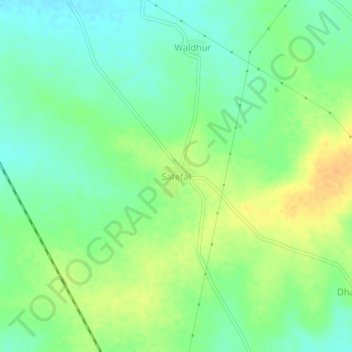 Satefal topographic map, elevation, terrain
