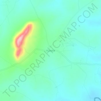 Kiceke topographic map, elevation, terrain