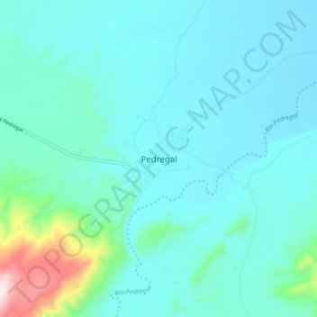 Pedregal topographic map, elevation, terrain