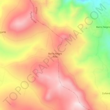 Barro Negro Alto topographic map, elevation, terrain