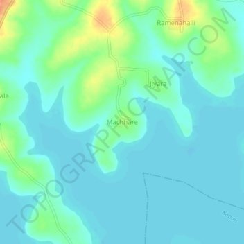 Machhare topographic map, elevation, terrain