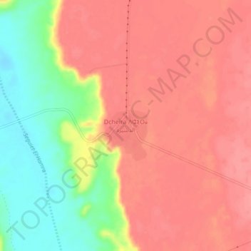 Dcheira topographic map, elevation, terrain