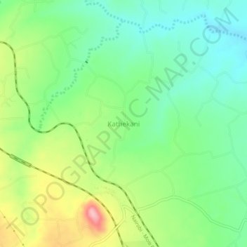 Kathekani topographic map, elevation, terrain
