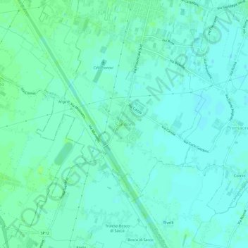 Sandon topographic map, elevation, terrain