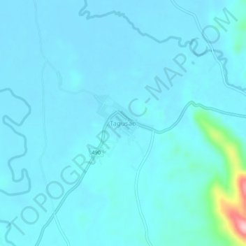 Tagusao topographic map, elevation, terrain