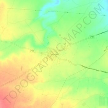 Palombaio topographic map, elevation, terrain