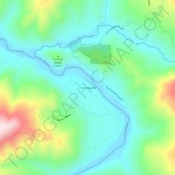 Fort Seward topographic map, elevation, terrain