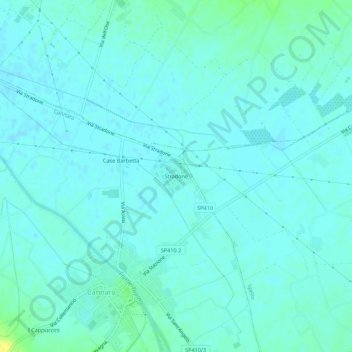Stradone topographic map, elevation, terrain
