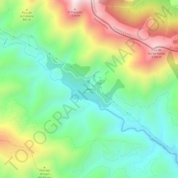 Cabezo topographic map, elevation, terrain