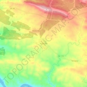 Fernandes topographic map, elevation, terrain