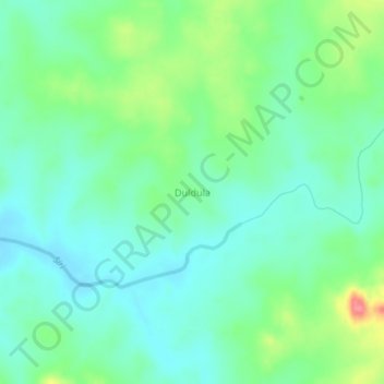 Duldula topographic map, elevation, terrain