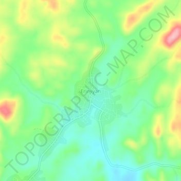 Erinjiyan topographic map, elevation, terrain