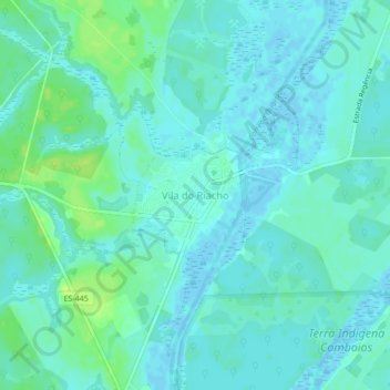 Vila do Riacho topographic map, elevation, terrain