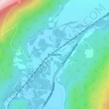Malakwa topographic map, elevation, terrain