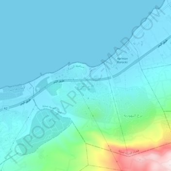 Deir Amar topographic map, elevation, terrain