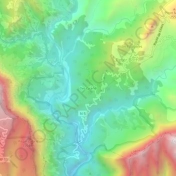 Ilet Grand topographic map, elevation, terrain