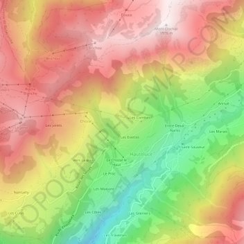 Morensto topographic map, elevation, terrain