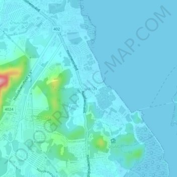 Ban Sa Pam topographic map, elevation, terrain