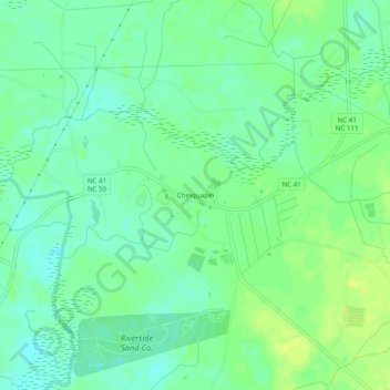 Chinquapin topographic map, elevation, terrain