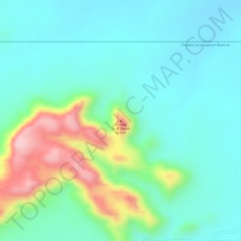 Gosses Bluff North topographic map, elevation, terrain