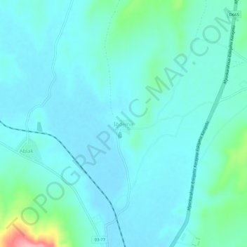 İğdemir topographic map, elevation, terrain
