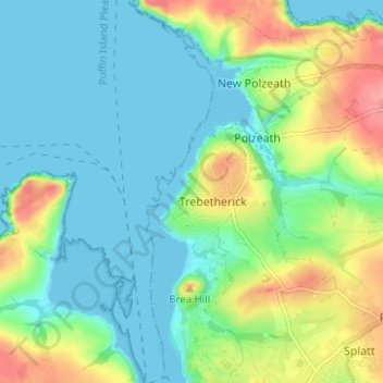 Greenaway topographic map, elevation, terrain
