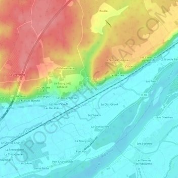 Saint-Patrice topographic map, elevation, terrain
