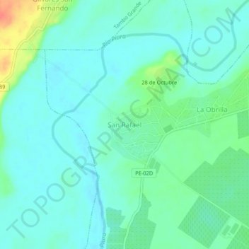 San Rafael topographic map, elevation, terrain