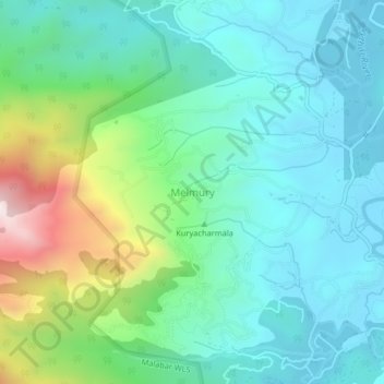 Melmury topographic map, elevation, terrain