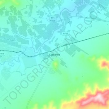 Letsitele topographic map, elevation, terrain