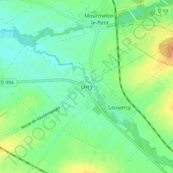 Livry topographic map, elevation, terrain