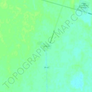 La Mora topographic map, elevation, terrain