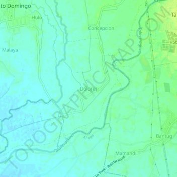 Dolores topographic map, elevation, terrain
