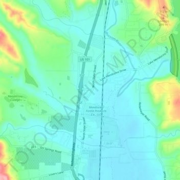 The Forks topographic map, elevation, terrain