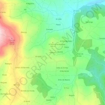 Palmou topographic map, elevation, terrain