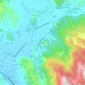 Migiana topographic map, elevation, terrain