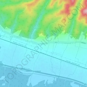 Paklenica topographic map, elevation, terrain
